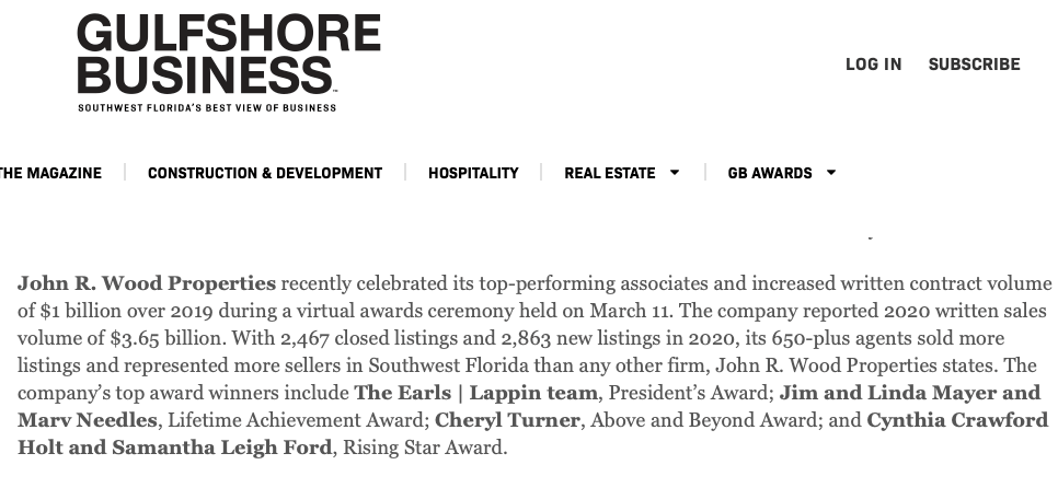gulfshore business earls lappin team press