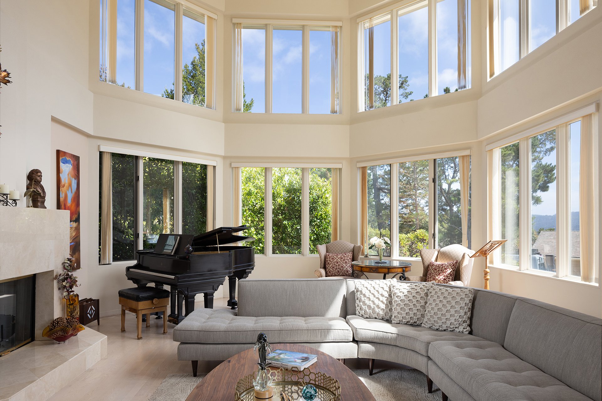 Sunlit Skyline Forest Home