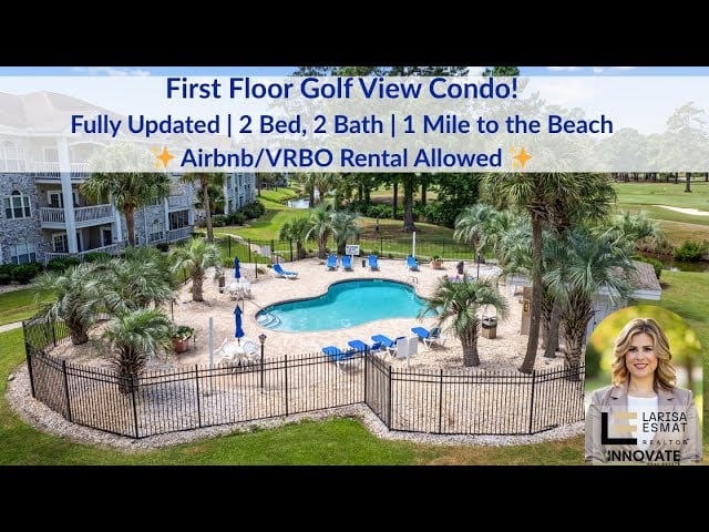 🏖️ Fully Updated Golf Course View Condo | 1 Mile to Beach | Magnolia Place Myrtle Beach