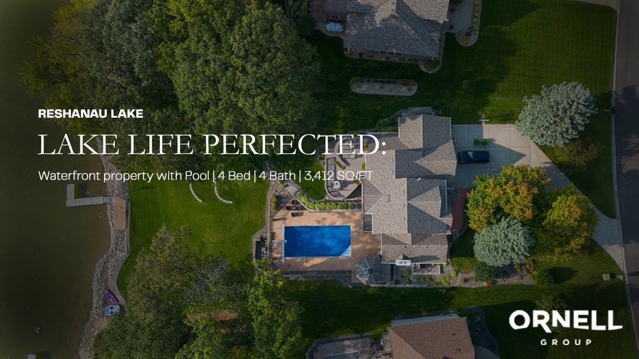 LAKE LIFE PERFECTED: $1.29M Waterfront Property | Reshanau Lake | Pool | 4 Bed | 4 Bath | 3,412 SQFT
