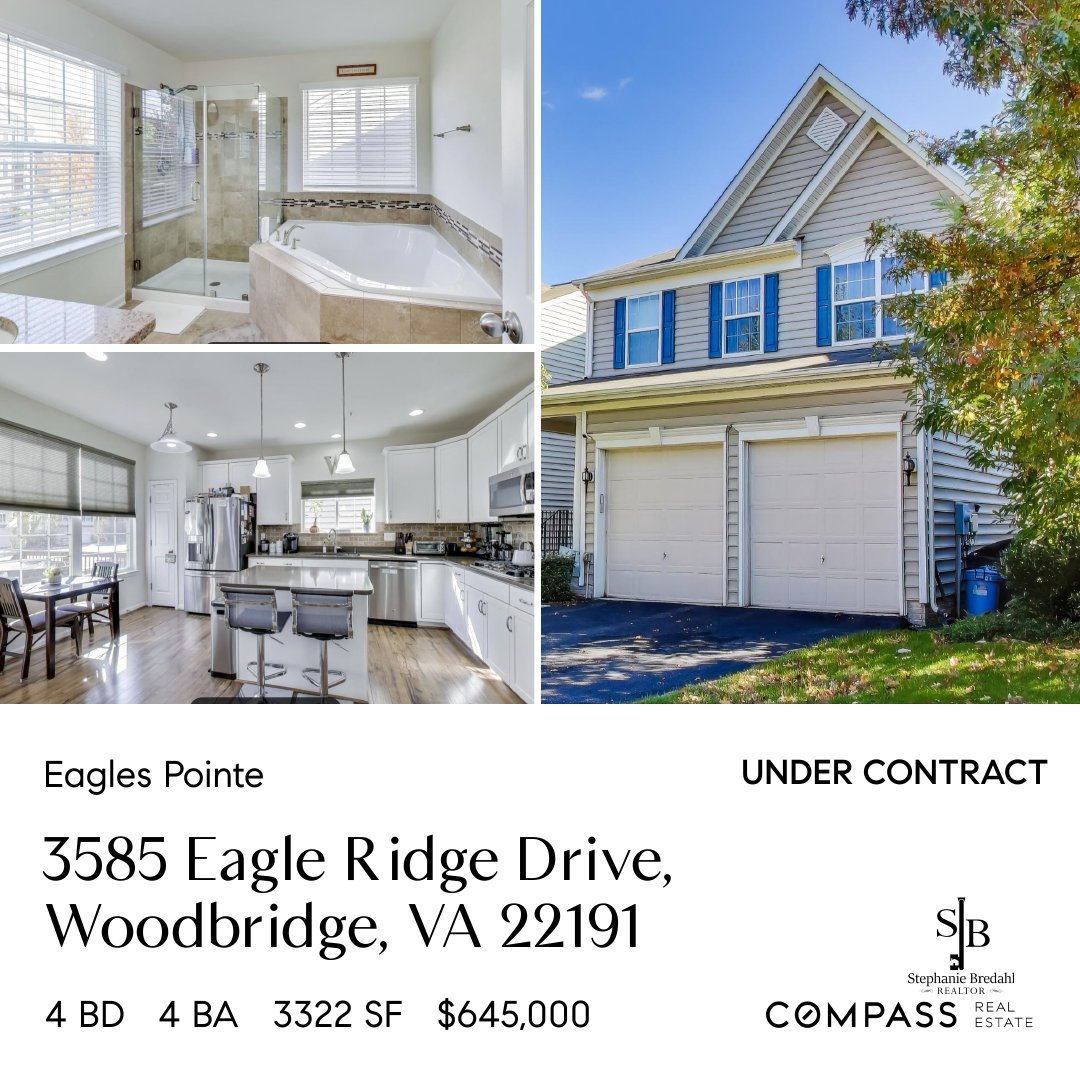 Under Contract: 3585 Eagle Ridge Dr, Woodbridge, VA 22191