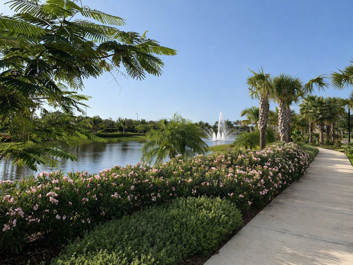 Lake and landscaping at Miromar Lakes Beach & Golf Club