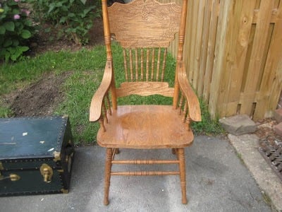 Vintage Oak Chairs Before & After