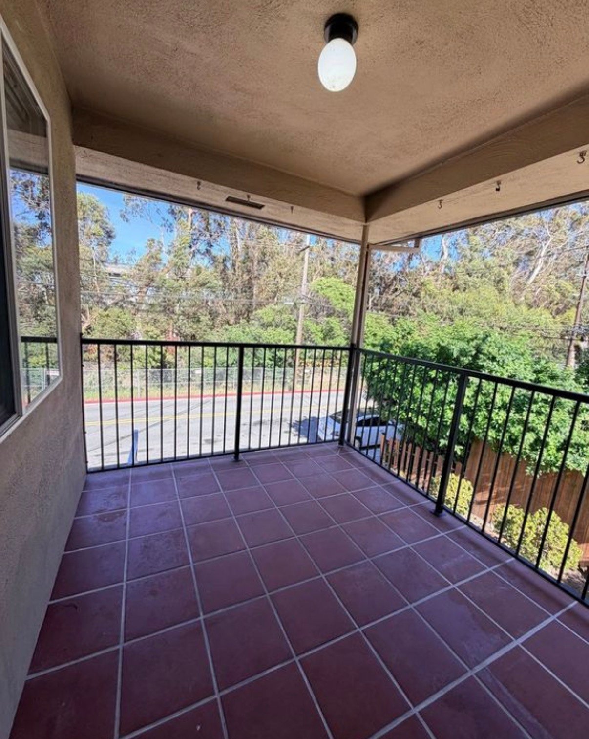 Covered balcony in a unit at 520 San Antonio Avenue, San Bruno