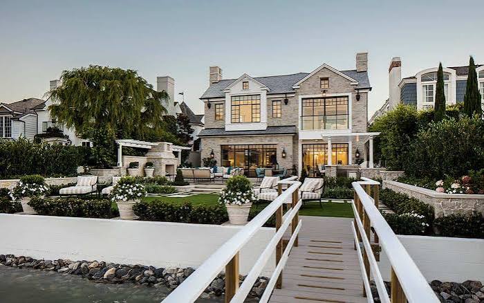 Waterfront home on Newport Harbor in Newport Beach, California, subject to Coastal Development Permit review before remodeling