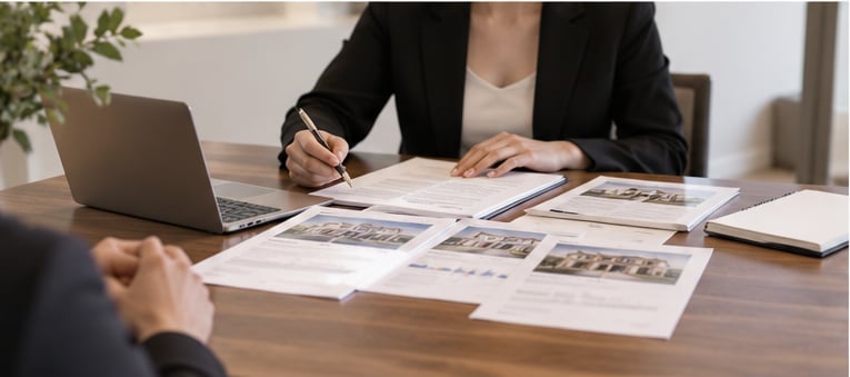 Reviewing real estate offers and negotiating terms