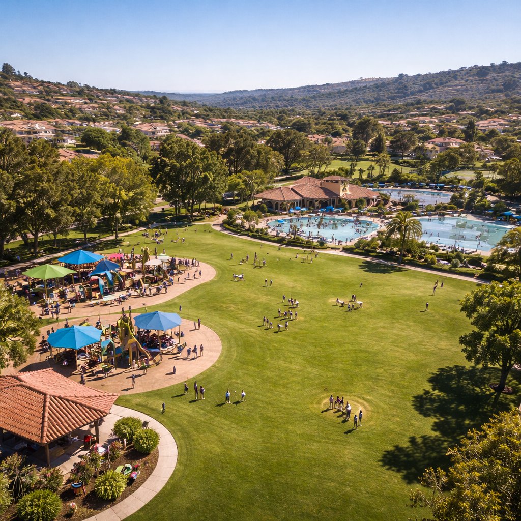 Central park, playground, and community green space at Kite Hill neighborhood, Laguna Niguel