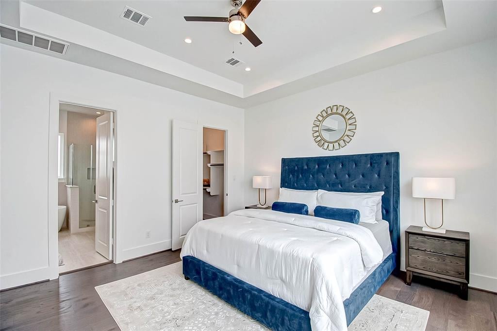 Primary bedroom in Harmony Bayou homes in Houston, TX