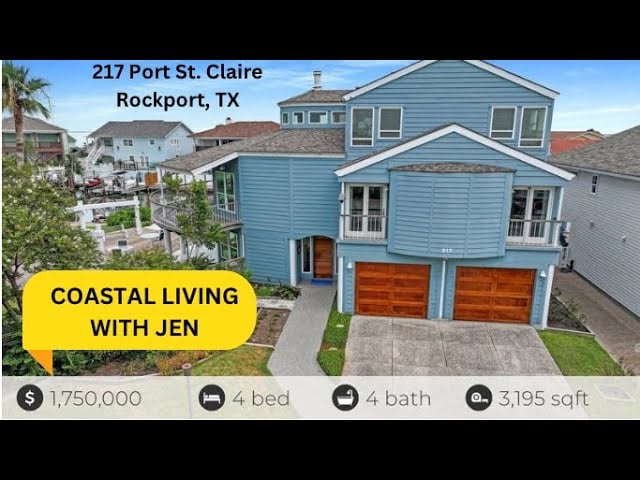 217 Port St Claire, Rockport, TX. Designed specifically for the boat enthusiast and water lovers