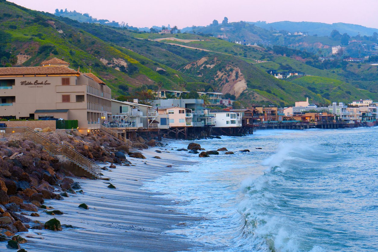Carbon Beach luxury home with sleek design and private oceanfront views