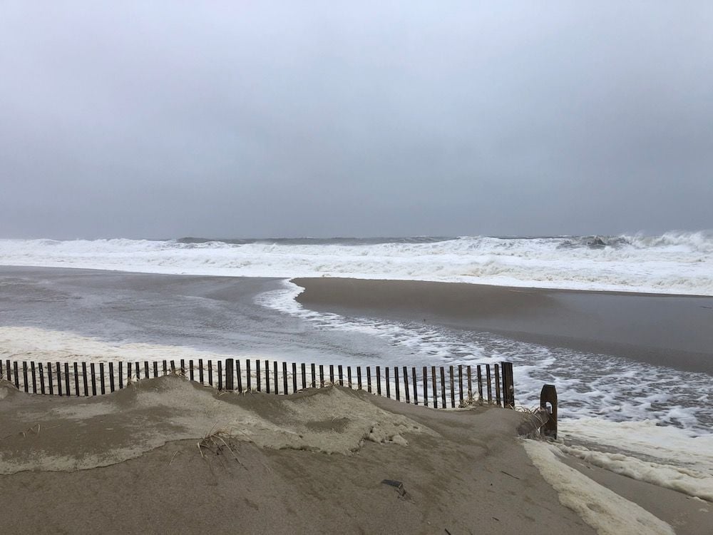 Eroded dunes after February storm