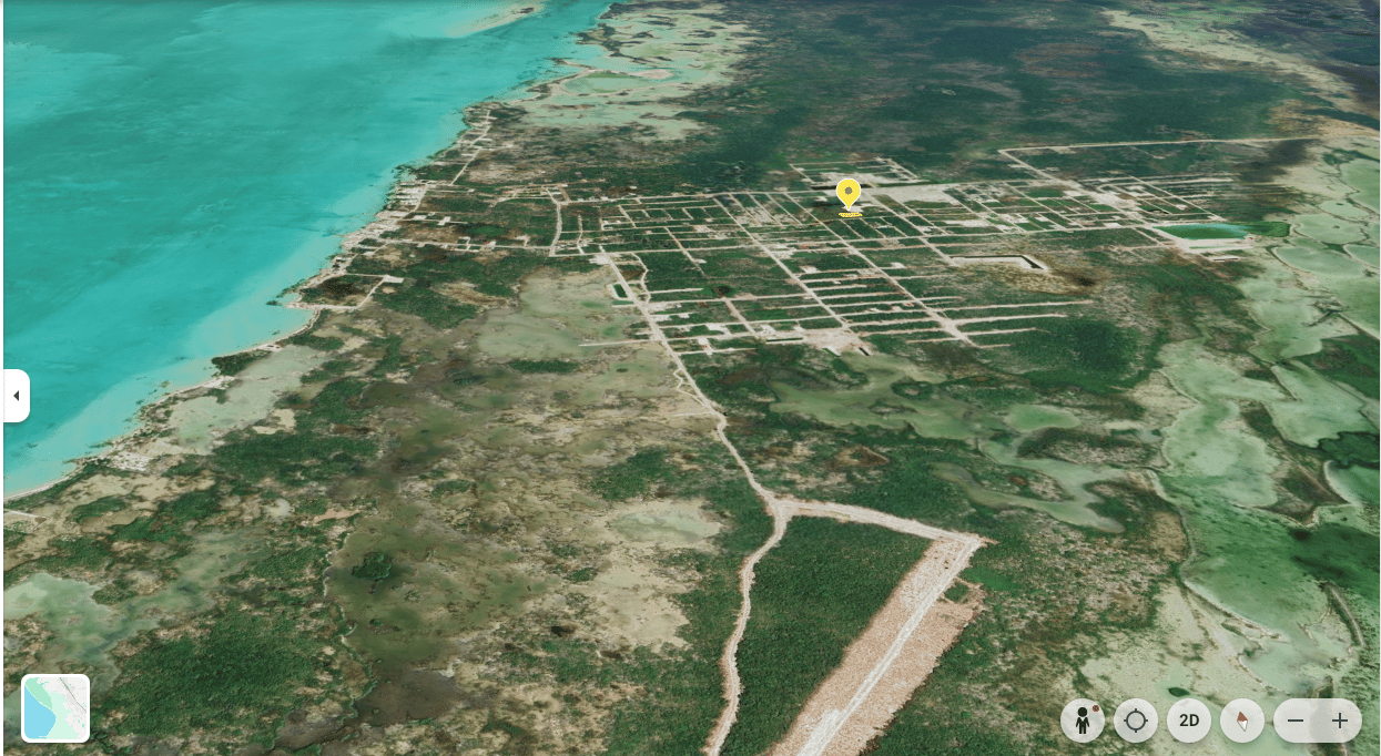 location of parcels 7585, 7582 and 7582 viewed from the south