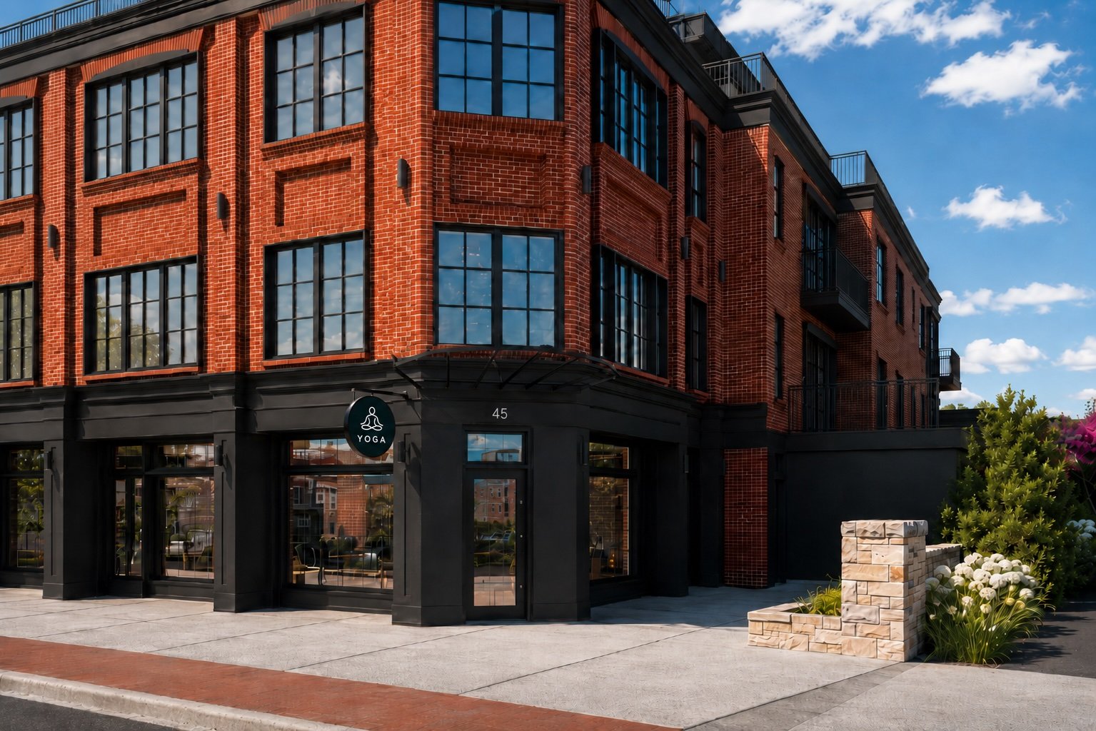 Another view of the Cedar Commons yoga studio