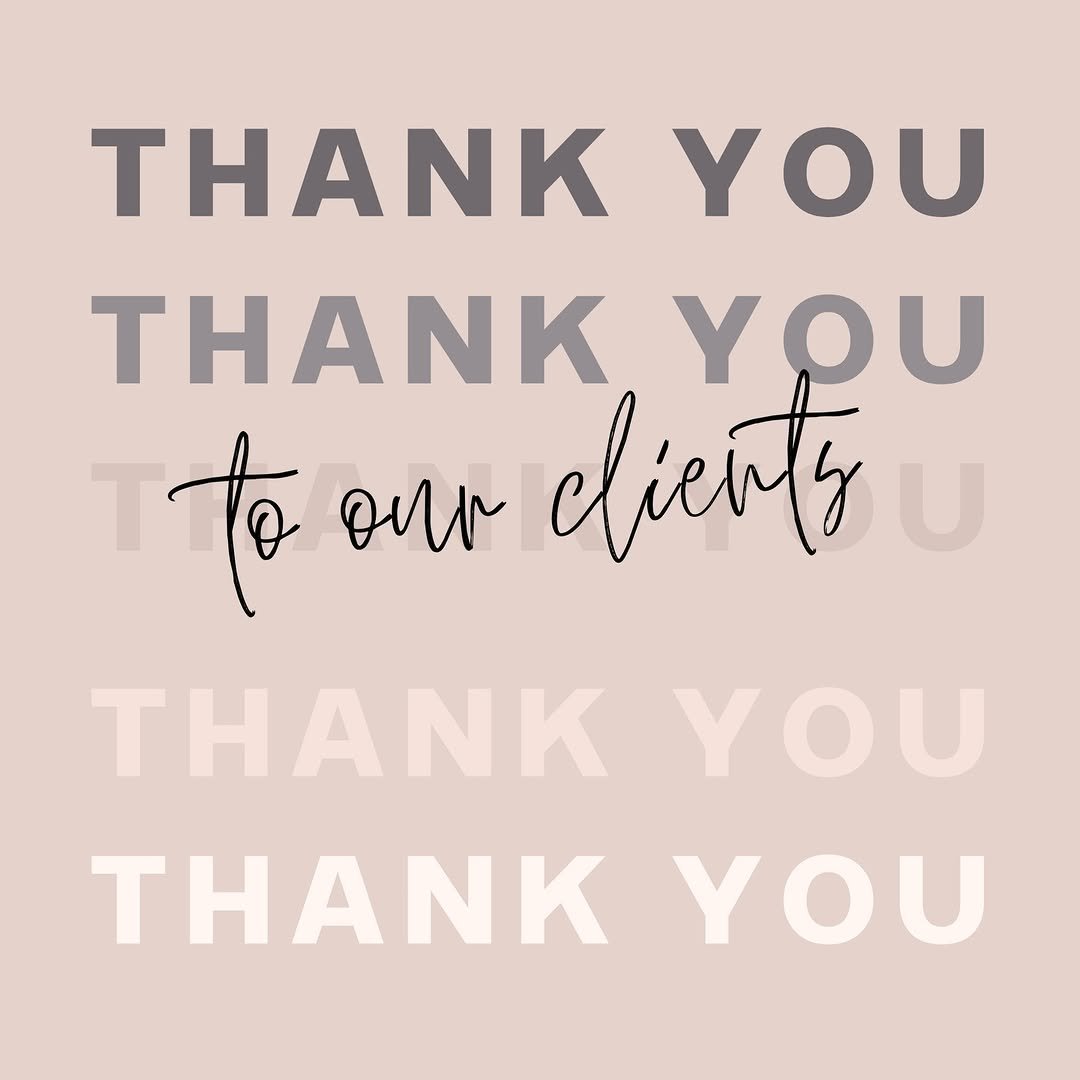 Winter-themed thank-you graphic from Meridian Group Real Estate with snowy background and message of appreciation for clients.