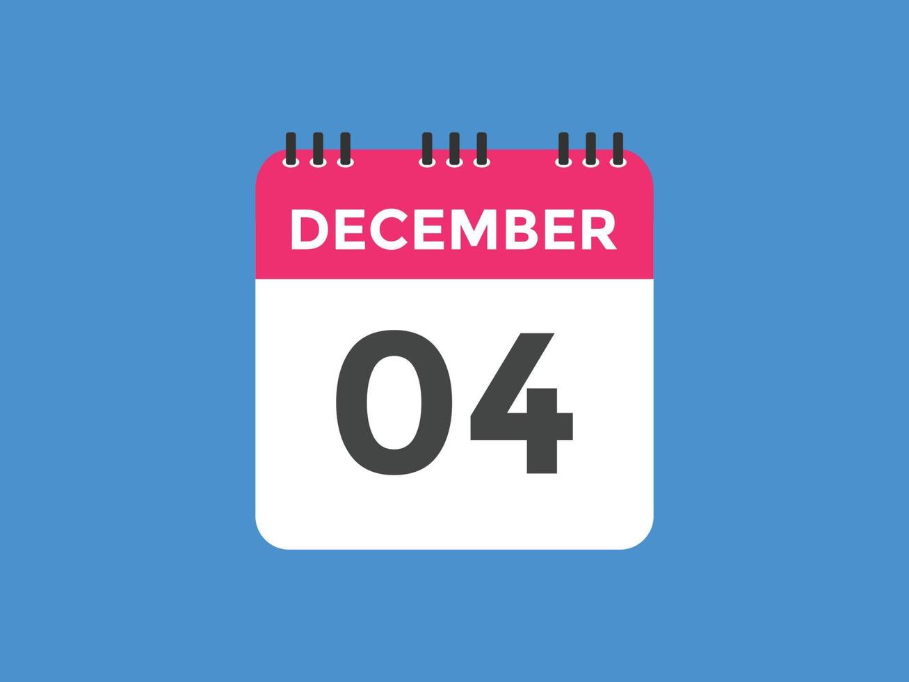 Calendar graphic showing December 4.