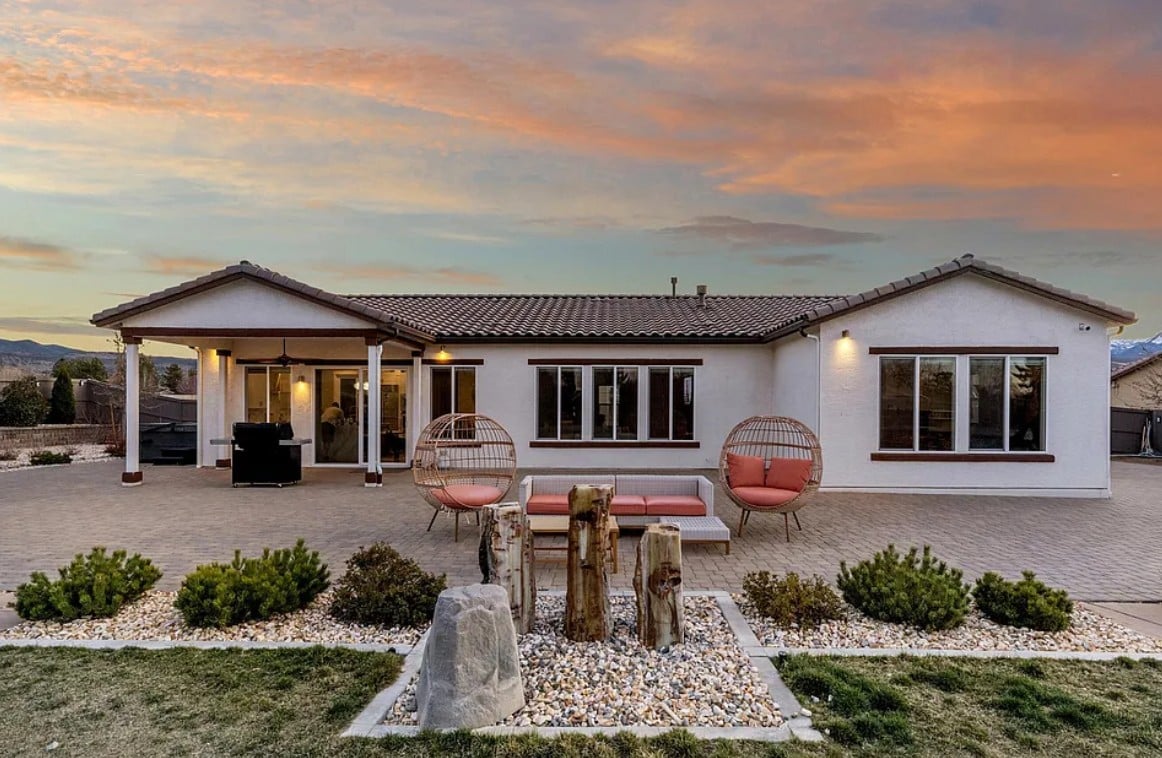 Well-priced South Reno Nevada home for sale with Sierra Nevada mountains in background