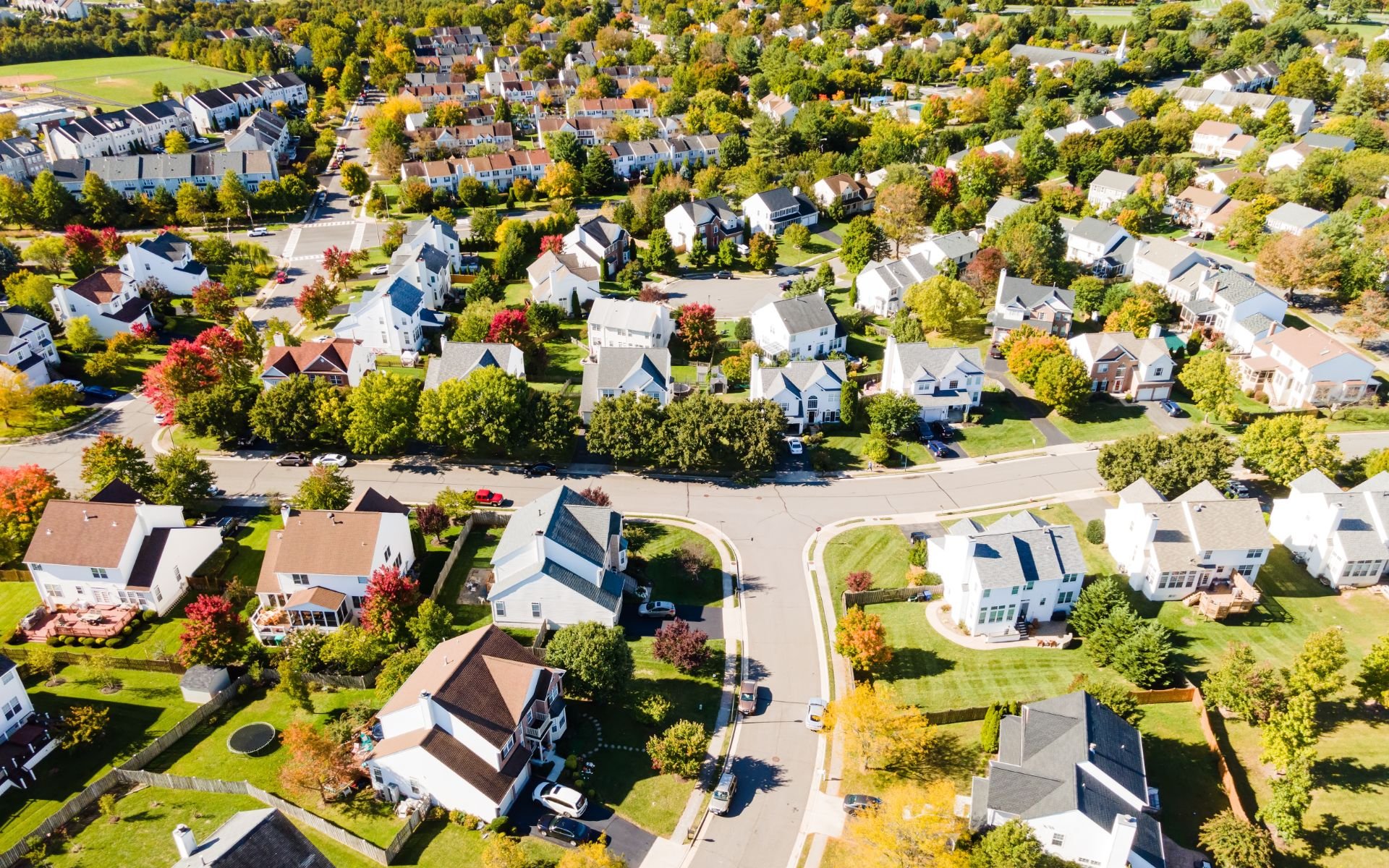 Fairfax, Virginia homes, historic downtown streets, parks, and established neighborhoods