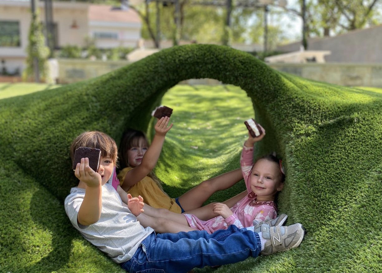 Guest houses with green lawn