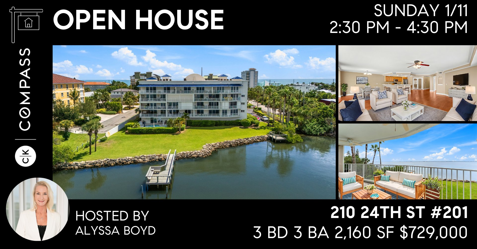 Open house at 210 24th Street Cocoa Beach elevated condo