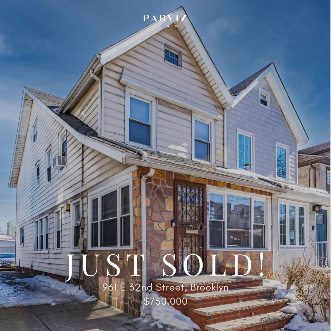 Recently sold residential property at 961 E 32nd Street in Midwood, Brooklyn, represented by Parviz Latipzoda and The Parviz Team at Compass. Brooklyn real estate sales, Midwood home values, residential property marketing, and selling strategies.