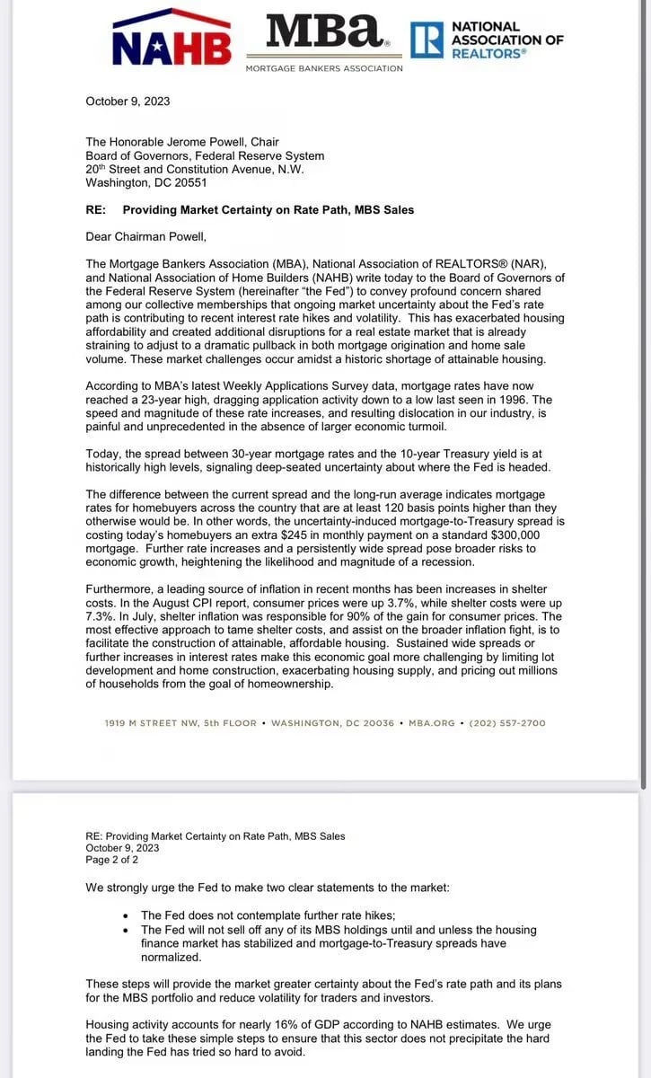 Housing Market Leaders Letter