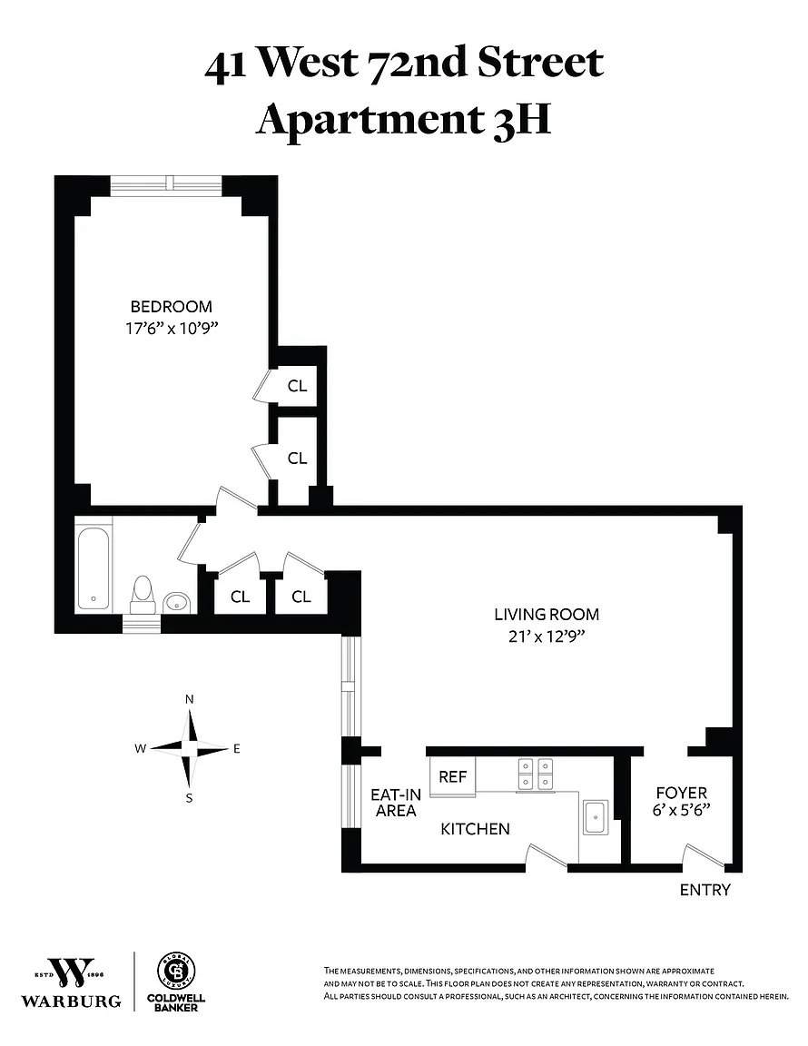 41 W 72nd St, #3H