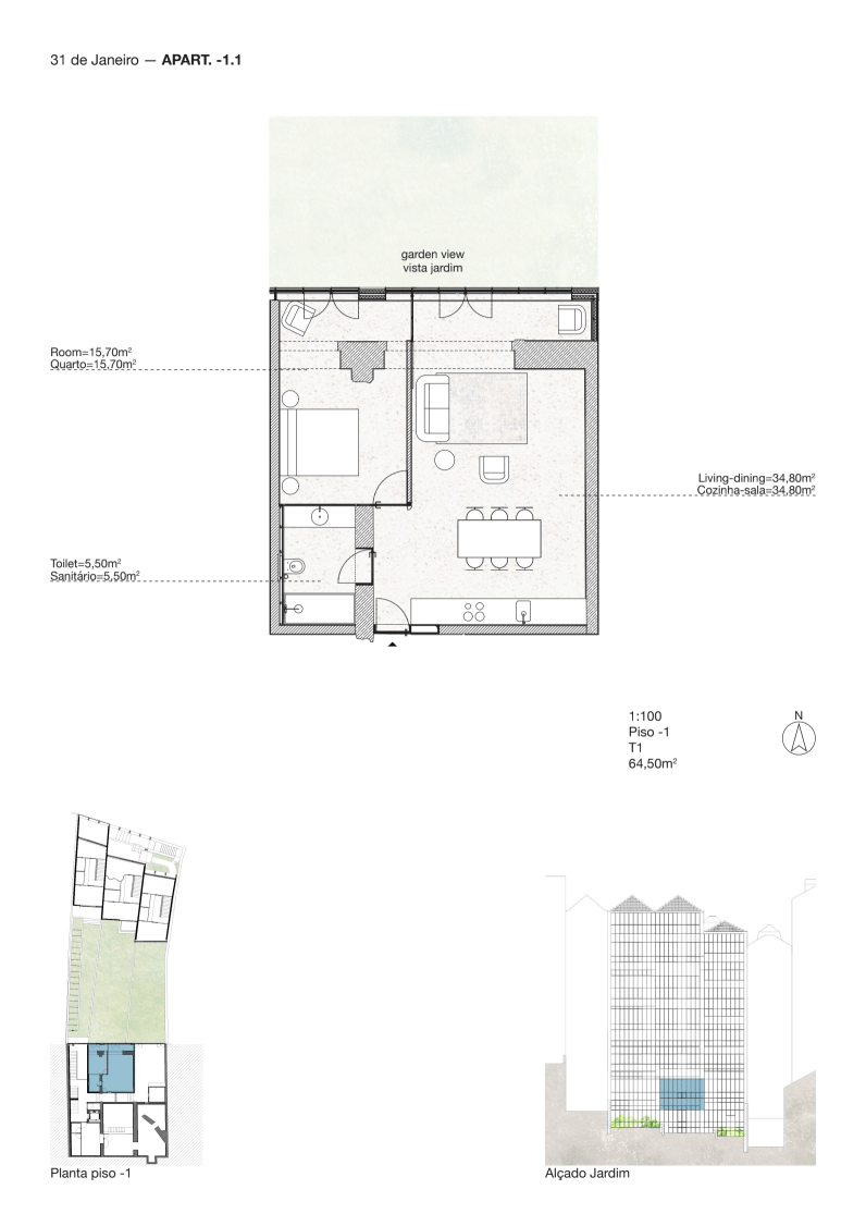 Luxury 1-Bedroom Apartment with Private Terrace in Porto’s Historic Center