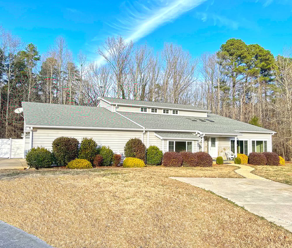 contemporary split-level home