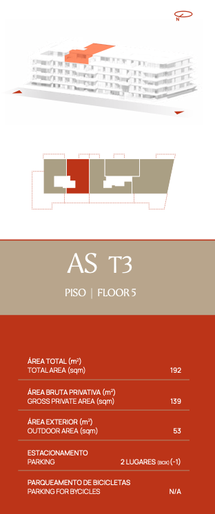 Modern T3 Penthouse with Terrace and Three En-Suites in  Vila Nova de Gaia 