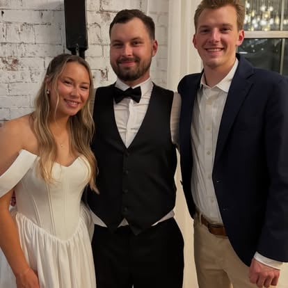 Aaron celebrating a wedding