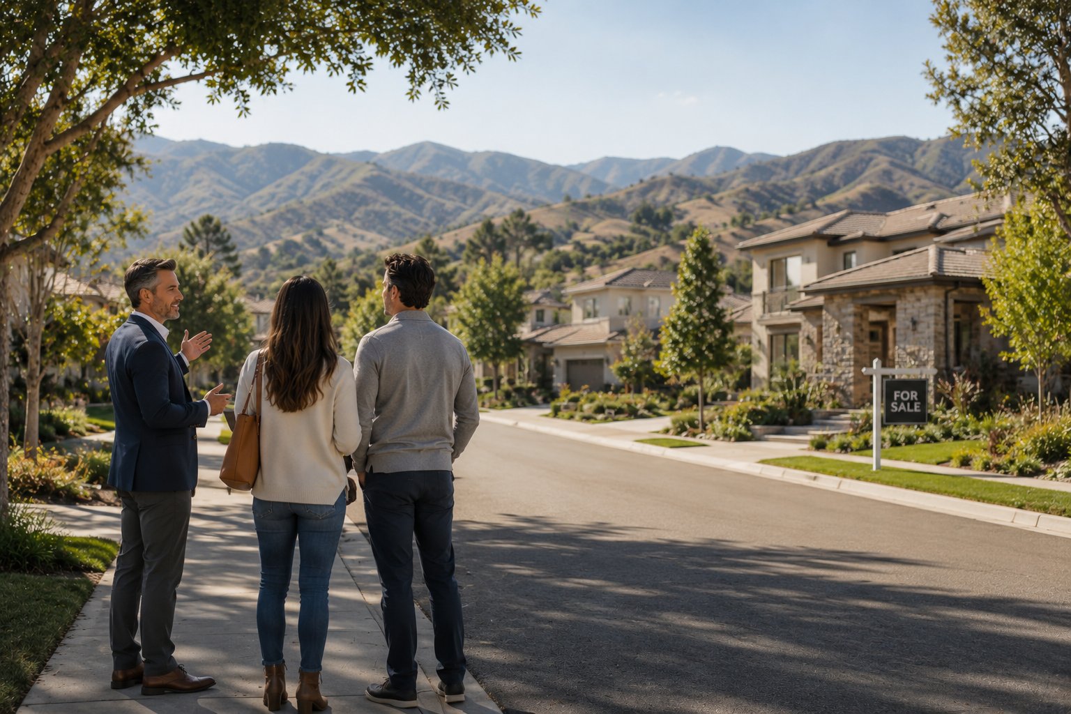Buyer evaluating neighborhood characteristics in San Luis Obispo County