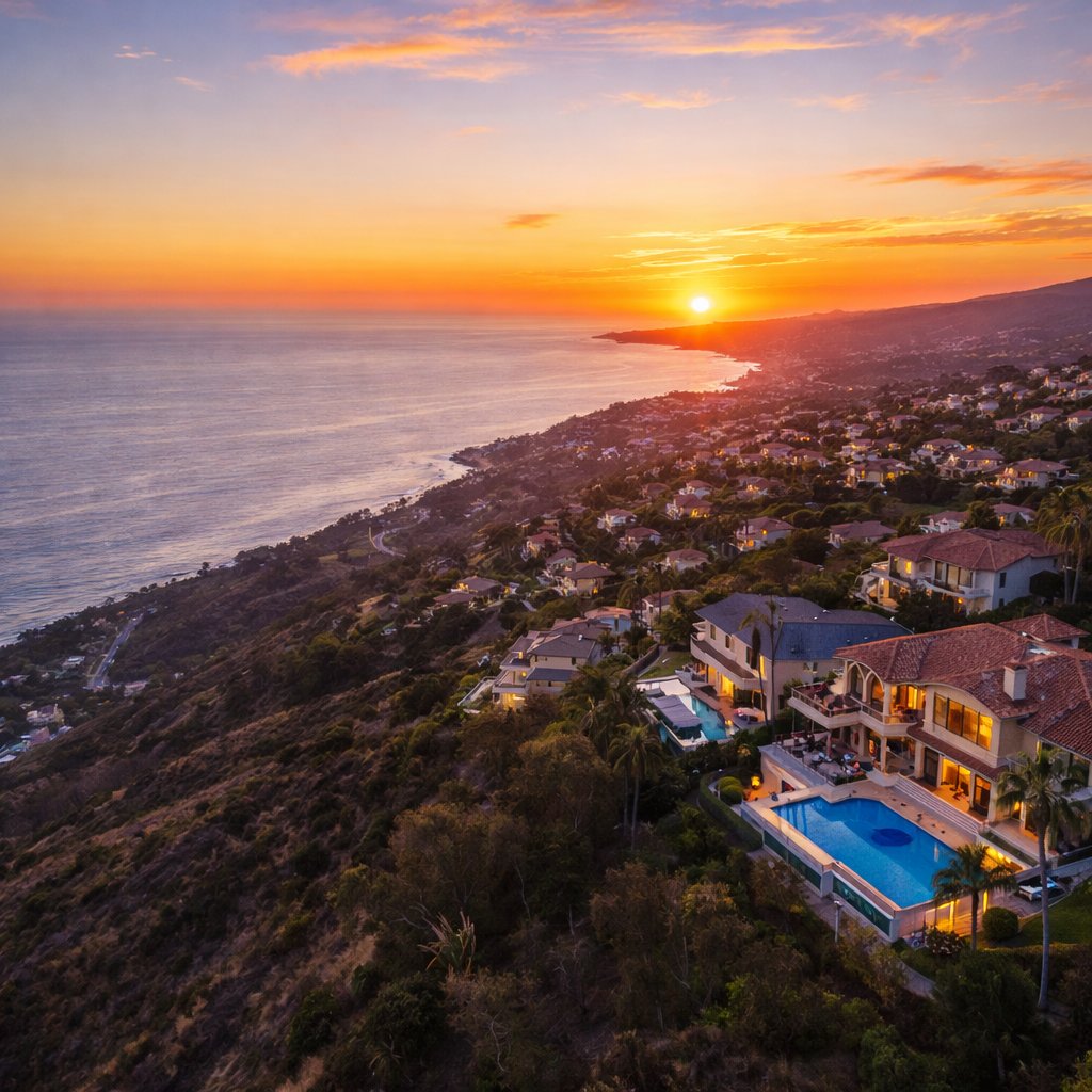 Hilltop homes with sweeping ocean and city light views at Niguel Summit, Laguna Niguel