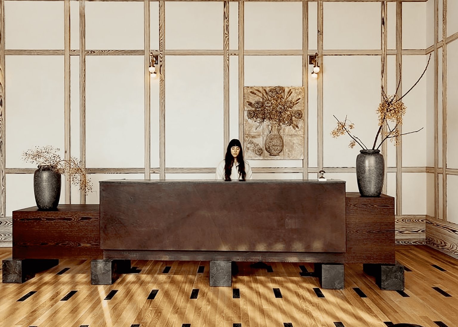 Guest houses with green lawn