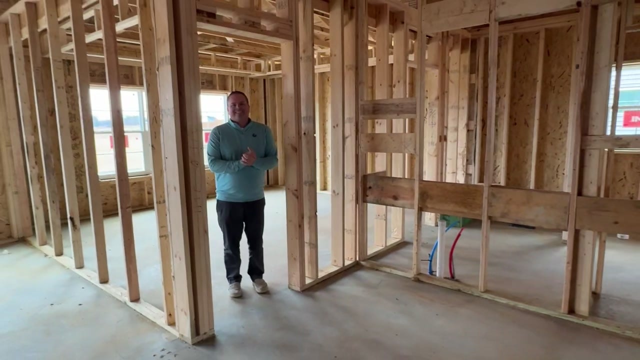 David visiting Linda’s Winding Creek home during construction