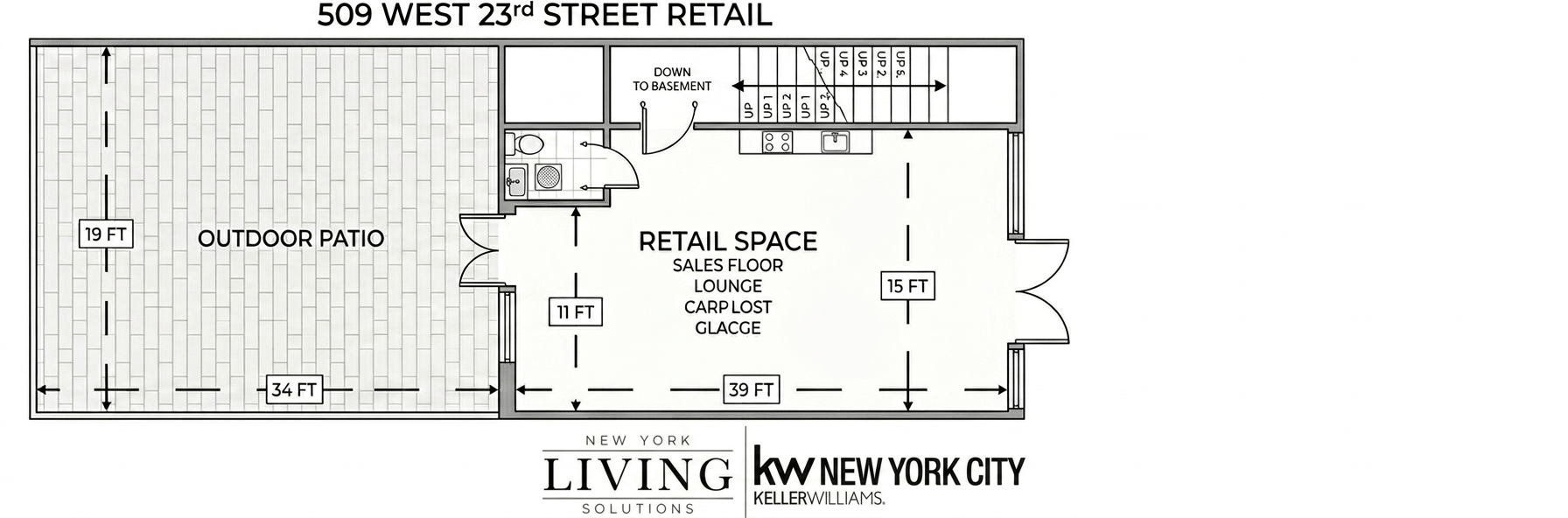 509 West 23rd Street, Retail Space