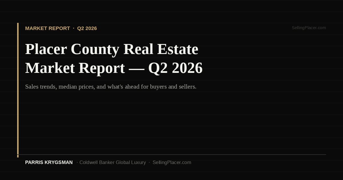 Placer County Real Estate Market Report — Q2 2026