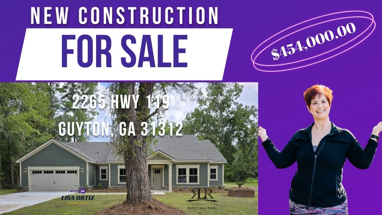 NEW CONSTRUCTION For Sale 2265 GA HWY 119, Guyton, GA 31312