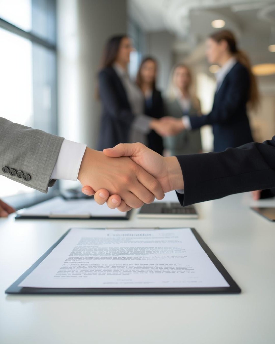 A professional real estate team meeting in Chatham, NY, to discuss a home purchase.