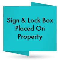 Sign and lock box placed on property