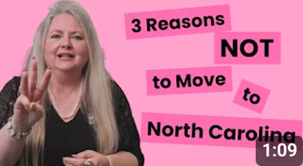 3 REASONS NOT TO MOVE TO NORTH CAROLINA