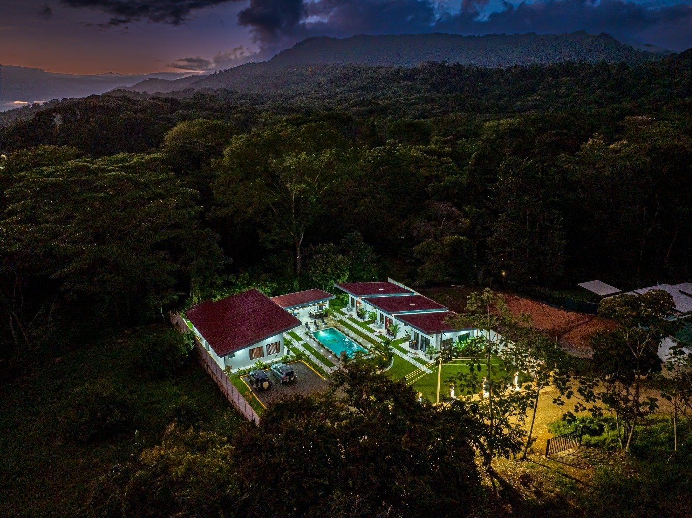 Incredible turnkey investment opportunity, 3 Rental villas, and a 2 Bedroom Home with a large pool.