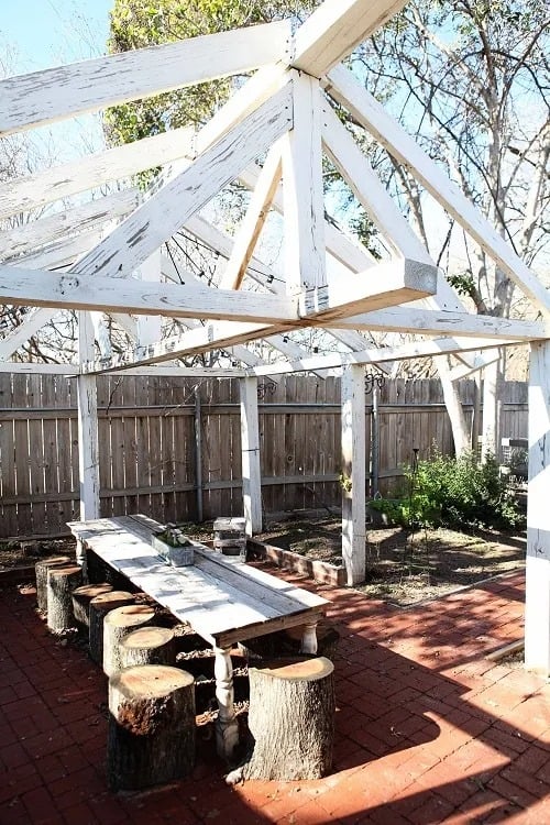 Repurpose Wed, Tree Stumps