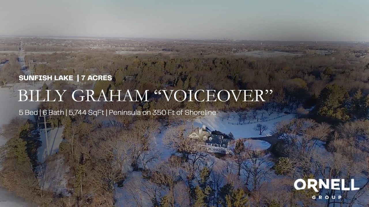 BILLY GRAHAM “VOICEOVER” | $2.1M Historic Estate | Peninsula on 350 Ft of Shoreline #ornellgroup