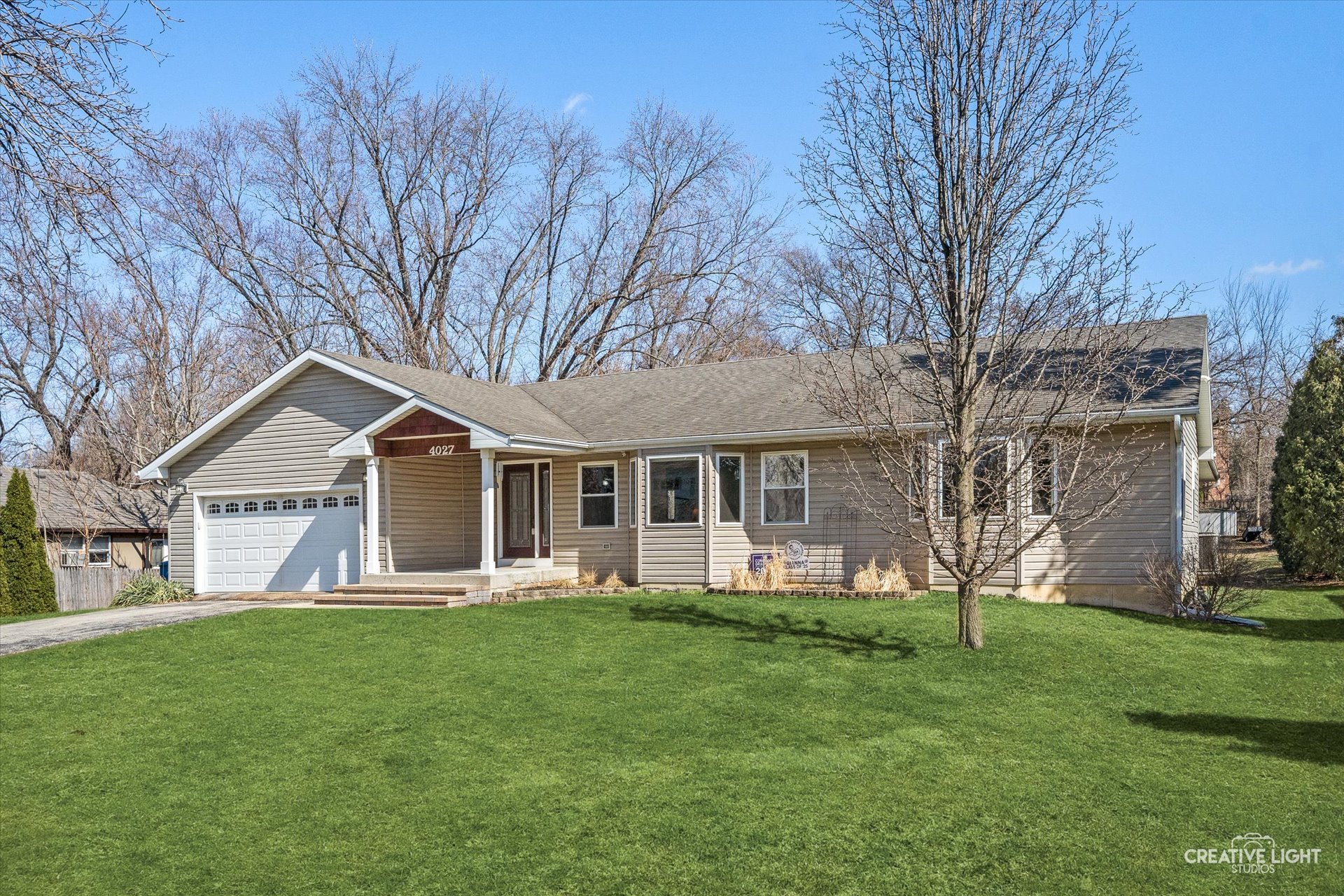 Large single-level ranch home for sale at 4027 Glendenning Road Downers Grove IL on a .63-acre lot.
