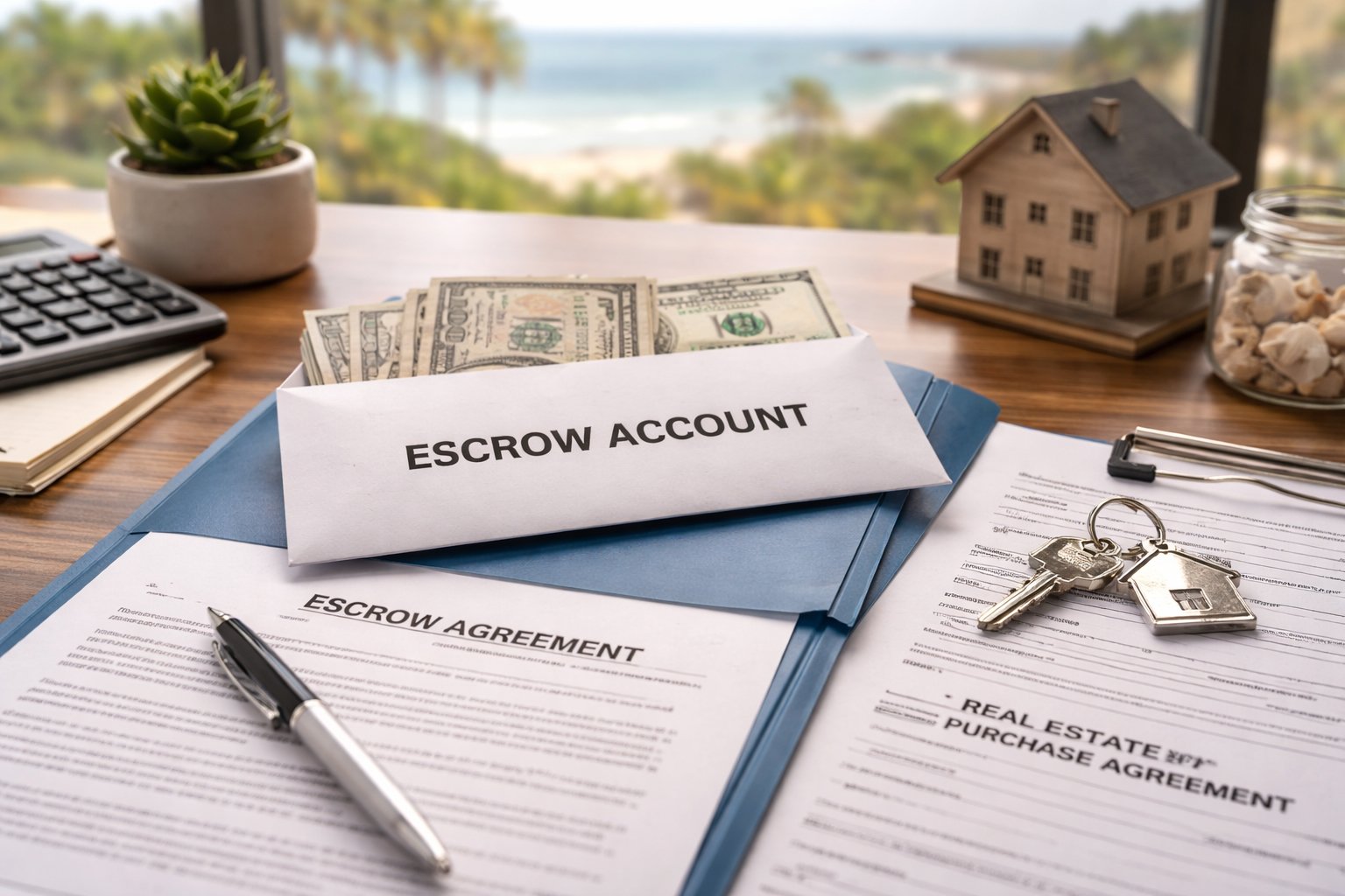 Escrow account holding earnest money deposit during a Central Coast home purchase