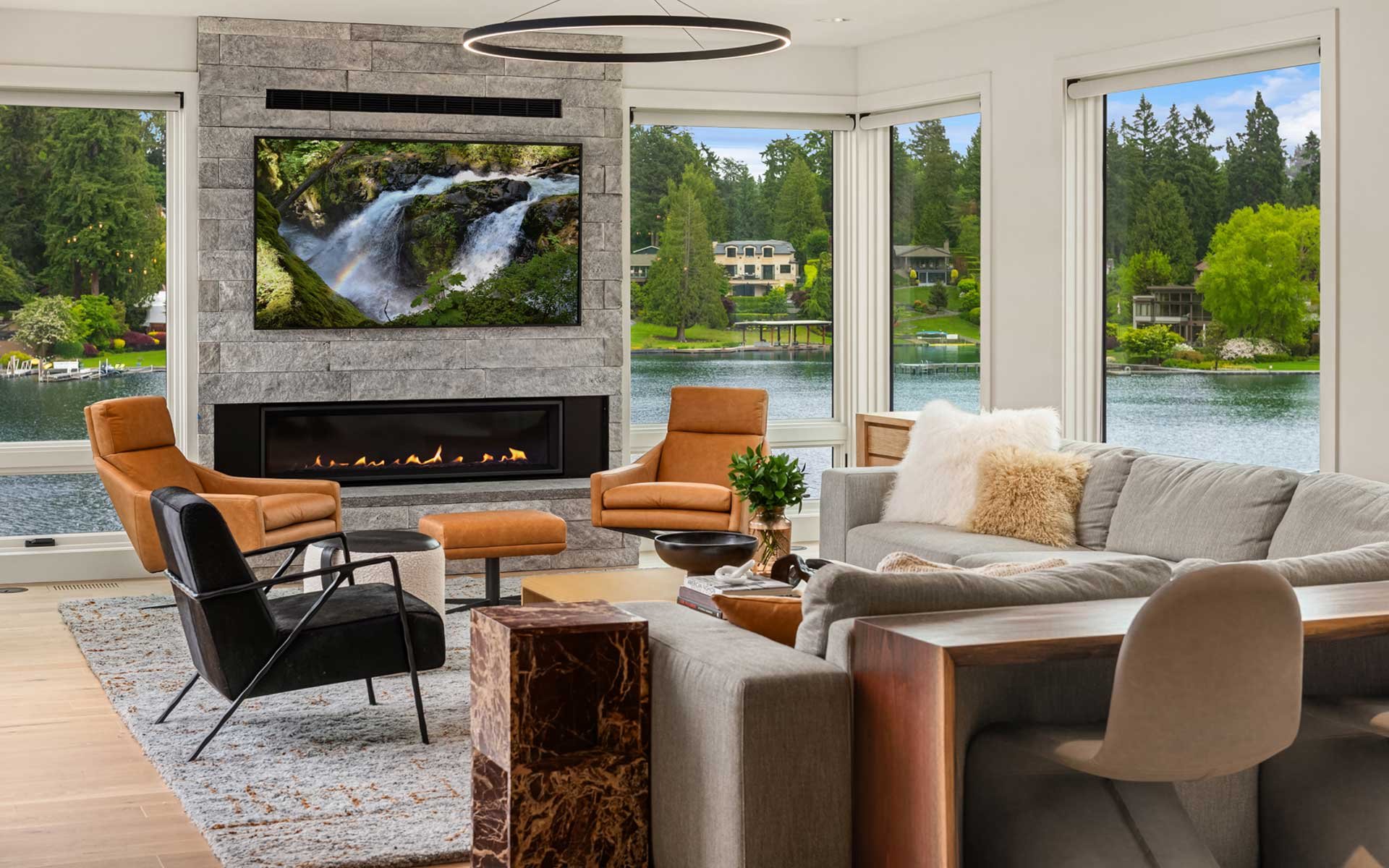 Gated Medina Waterfront Estate by Saad Custom Homes