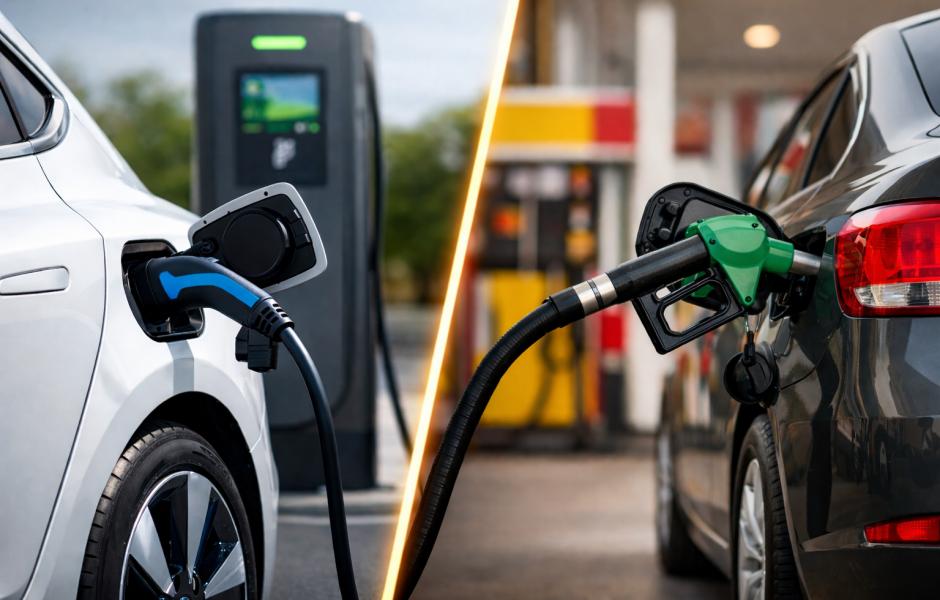 Electric and gas-powered vehicles compared in 2026 for price, performance, charging, and ownership costs.