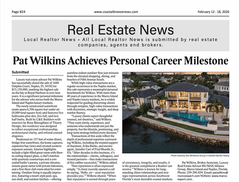 Pat Wilkins Achieves  Milestone