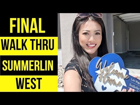What happens at a Final Walk Thru of a New Home in Summerlin Las Vegas? Obsidian Opal Floorplan
