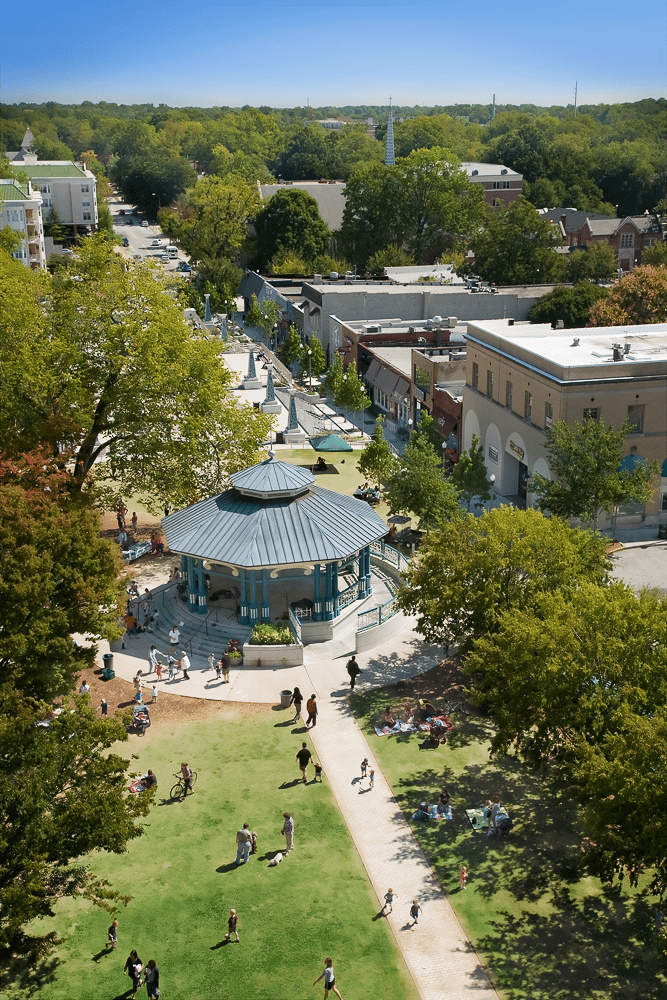 Decatur Square in the city of Decatur, Georgia